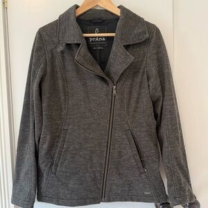 Prana Women's Charcoal Asymmetrical Zip Jacket